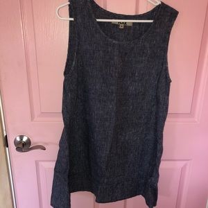 Denim tank top flax